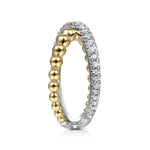 14K White & Yellow Gold Bujukan Diamond and Metal Criss Cross Ring - LR51628M45JJ-Gabriel & Co.-Renee Taylor Gallery