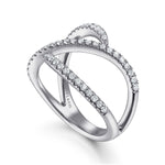 14K White Gold Abstract Diamond Wrap Ring - LR51730W45JJ-Gabriel & Co.-Renee Taylor Gallery