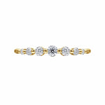 14K Yellow Gold Graduating Single Prong Diamond Band - LR51740Y45JJ-Gabriel & Co.-Renee Taylor Gallery
