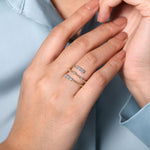 14K White & Yellow Gold Bujukan Ball and Diamond Open Bypass Wrap Ring - LR51746M45JJ-Gabriel & Co.-Renee Taylor Gallery