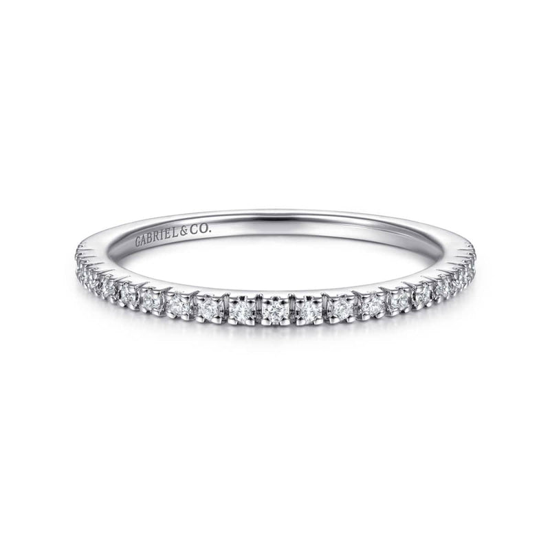 14K White Gold Diamond Stackable Ring - LR51757W45JJ-Gabriel & Co.-Renee Taylor Gallery