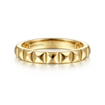 14K Yellow Gold Pyramid Ring - LR51851Y4JJJ-Gabriel & Co.-Renee Taylor Gallery