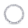 14K White Gold Diamond Leaf Ring - LR52009W45JJ-Gabriel & Co.-Renee Taylor Gallery