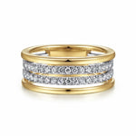 14K White & Yellow Gold Diamond Ring - LR52033M45JJ-Gabriel & Co.-Renee Taylor Gallery