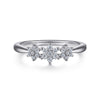 14K White Gold Cluster Diamond Floral Ring - LR52121W45JJ-Gabriel & Co.-Renee Taylor Gallery