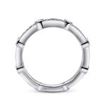 14K White Gold Diamond Station Stackable Ring - LR5688W45JJ-Gabriel & Co.-Renee Taylor Gallery