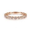 14K Rose Gold Marquise and Round Station Diamond Ring - LR5701K45JJ-Gabriel & Co.-Renee Taylor Gallery