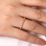 14K Rose Gold Marquise and Round Station Diamond Ring - LR5701K45JJ-Gabriel & Co.-Renee Taylor Gallery
