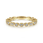 14K Yellow Gold Marquise and Round Station Diamond Ring - LR5701Y45JJ-Gabriel & Co.-Renee Taylor Gallery
