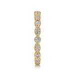14K Yellow Gold Marquise and Round Station Diamond Ring - LR5701Y45JJ-Gabriel & Co.-Renee Taylor Gallery