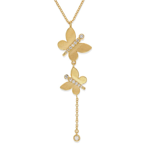 Marika 14k Gold & Diamond Butterfly Necklace - M8647-Marika-Renee Taylor Gallery