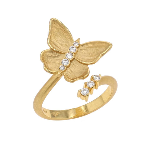 Marika 14k Gold & Diamond Butterfly Ring - M8731-Marika-Renee Taylor Gallery