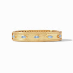 Monaco Stone Hinge Bangle - Charcoal Blue-Julie Vos-Renee Taylor Gallery