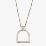 Stirrup Necklace - Silver Plated - N0122 MET00-CXC-Renee Taylor Gallery