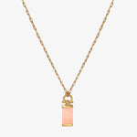 Mini Omega Alejandra Necklace - Gold Plated, Burgundy Methacrylate - N0130 OKR00-CXC-Renee Taylor Gallery