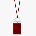 Omega Alejandra Necklace - Silver Plated, Burgundy Elastic Band - N0131 MKB00-CXC-Renee Taylor Gallery