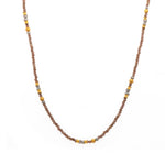 2mm Zircon, Grey Pearls 24K Gold Vermeil Necklace-Joyla-Renee Taylor Gallery