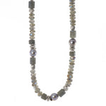 8mm Labradorite & Grey Pearl 24K Gold Vermeil Necklace-Joyla-Renee Taylor Gallery