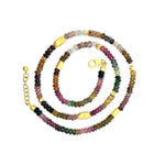 Multi Tourmaline Beaded Necklace Gold Vermeil - N4-MTM1-Joyla-Renee Taylor Gallery