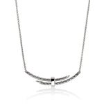 Spear Station Necklace, Sterling Silver, Diamonds - NBP989592DIX16-18-John Hardy-Renee Taylor Gallery