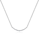 14K White Gold Diamond Curved Bar Necklace - NK4942W45JJ-Gabriel & Co.-Renee Taylor Gallery