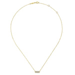 14K Yellow Gold Rectangular Diamond Pendant Necklace - NK4943Y45JJ-Gabriel & Co.-Renee Taylor Gallery