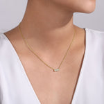 14K Yellow Gold Rectangular Diamond Pendant Necklace - NK4943Y45JJ-Gabriel & Co.-Renee Taylor Gallery