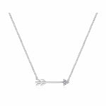 14K White Gold Diamond Arrow Necklace - NK5448W45JJ-Gabriel & Co.-Renee Taylor Gallery