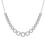 14K White Gold Diamond Pavé Graduating Square Link Necklace - NK6072W45JJ-Gabriel & Co.-Renee Taylor Gallery