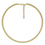 14K Yellow Gold Wide Diamond Station Choker Necklace with Bujukan Beads - NK6209Y45JJ-Gabriel & Co.-Renee Taylor Gallery