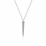 14K White Gold Diamond Spike Pendant Necklace - NK6951W45JJ-Gabriel & Co.-Renee Taylor Gallery