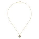 14K Yellow Gold Bujukan and Diamond Pavé Pendant Necklace - NK6978Y45JJ-Gabriel & Co.-Renee Taylor Gallery