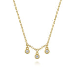 14K Yellow Gold Diamond Drop Pendant Necklace - NK7044Y45JJ-Gabriel & Co.-Renee Taylor Gallery