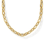 14K Yellow Gold Link Hollow Chain Necklace - NK7211H-17Y4JJJ-Gabriel & Co.-Renee Taylor Gallery