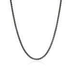 Box Chain Necklace, Dark Silver, 3.7MM - NM98808SMBRD-John Hardy-Renee Taylor Gallery