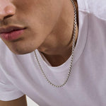 Box Chain Necklace, Sterling Silver, 4.8MM - NM98809-John Hardy-Renee Taylor Gallery