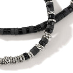 Heishi Treated Black Onyx Necklace, Sterling Silver - NMS900987BONX22-John Hardy-Renee Taylor Gallery