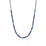 Heishi Lapis Lazuli Chain Necklace, Silver - NMS9012321LPZX24-John Hardy-Renee Taylor Gallery