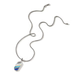 Carved Tag Necklace, Silver, Gold, Gemstones - NMZS9009655MOPLPZ-John Hardy-Renee Taylor Gallery