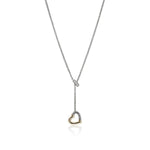 JH Essentials Heart 14K Gold & Silver Diamond Pave Lariat Necklace - NZZP989902DIX-John Hardy-Renee Taylor Gallery