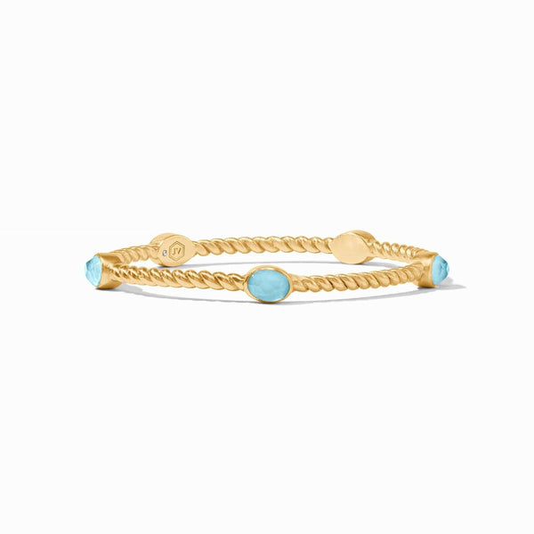 Nassau Stone Hoop, Iridescent Clear Crystal