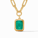 Cheval Paperclip Statement Necklace - Iridescent Emerald Green-Julie Vos-Renee Taylor Gallery