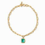 Cheval Paperclip Statement Necklace - Iridescent Emerald Green-Julie Vos-Renee Taylor Gallery