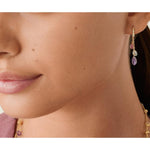 18K Yellow Gold Gemstone Earrings With Diamonds, Amethyst Accents OB1742 AB MIX01A 02-Marco Bicego-Renee Taylor Gallery