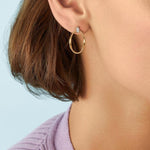 18K Marrakech Onde Gold and Diamond Link Studs Earrings - OG367 B YW M5-Marco Bicego-Renee Taylor Gallery