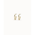 Gold Pick 1 Hoop Charm Earrings - PEN0700ORO0000U-UNO de 50-Renee Taylor Gallery