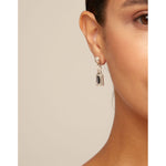 Lock 18K Gold Plated Earrings - PEN0882GRSORO0U-UNO de 50-Renee Taylor Gallery