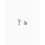 Unlock Sterling Silver Plated Earrings - PEN0885MTL0000U-UNO de 50-Renee Taylor Gallery