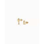 Unlock 18K Gold Plated Earrings - PEN0885ORO0000U-UNO de 50-Renee Taylor Gallery