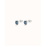 Aura Sterling Silver Plated Blue Earrings - PEN0913AZUMTL0U-UNO de 50-Renee Taylor Gallery
